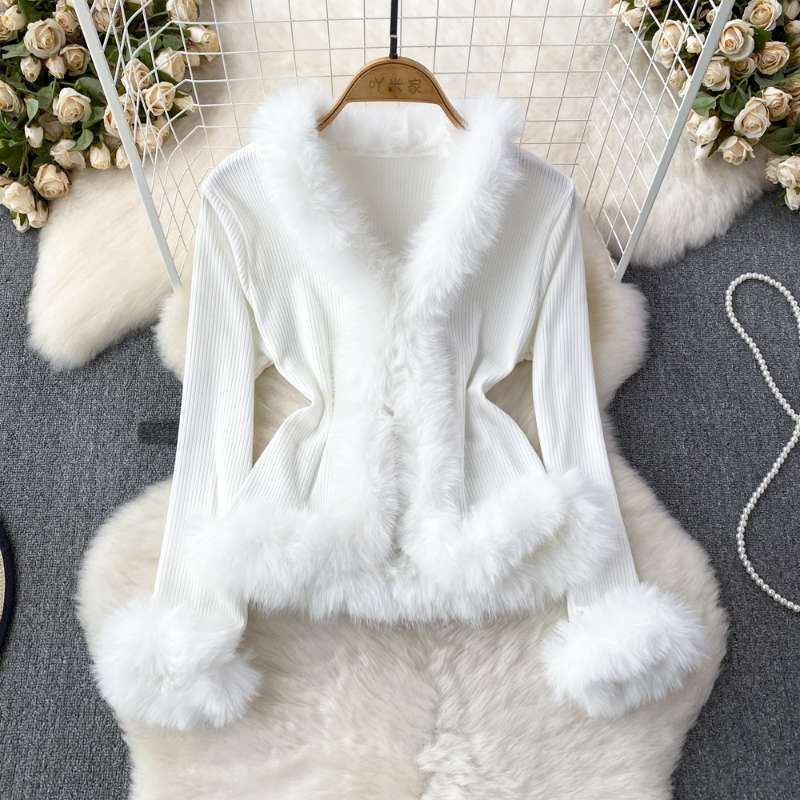 Women Plus Size Faux Fur Splic - Jackets 评论和价格