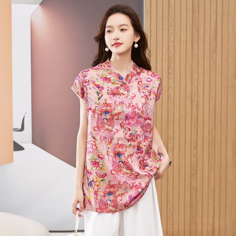 Women's Blouse Short Sleeve Ro - Shirts 评论和价格