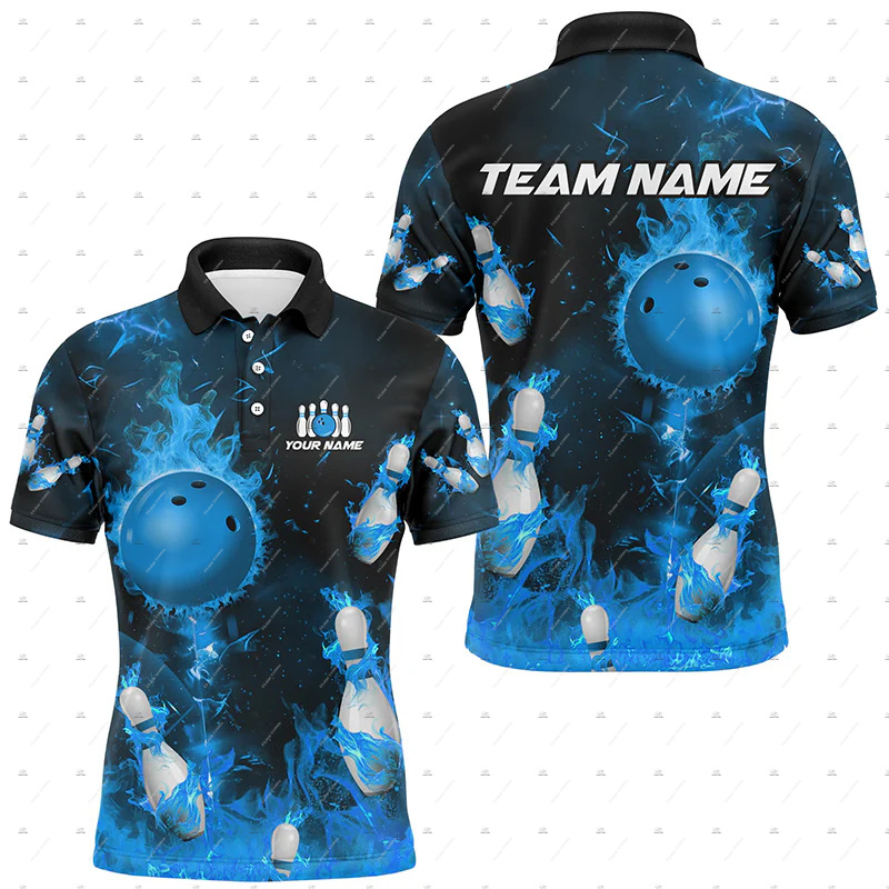 Custom Name Bowling Skull Flam - Short Sleeve Bowling Shirt Retro 评论和价格