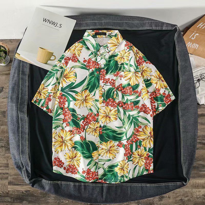 Vintage Floral Short Sleeve Me - Vintage Hawaiian Floral Shirt 评论和价格