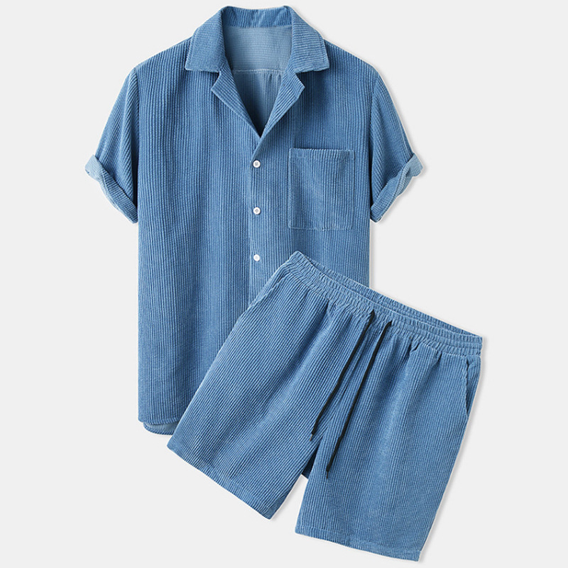 2025 New Men's Summer Corduroy - Corduroy Button Up Shirt Men 评论和价格
