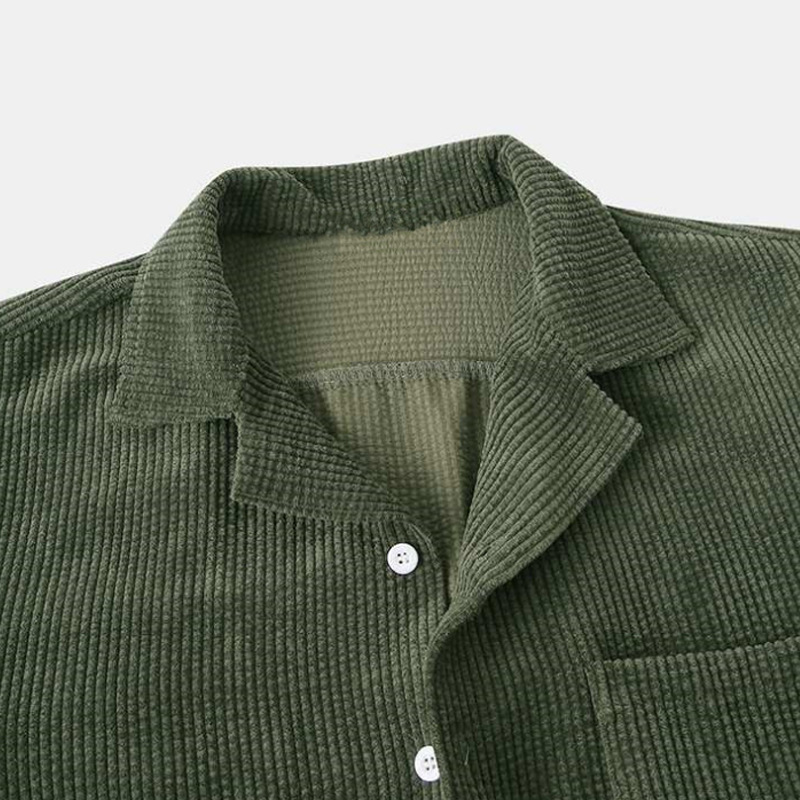 2025 New Men's Summer Corduroy - Corduroy Button Up Shirt Men 评论和价格