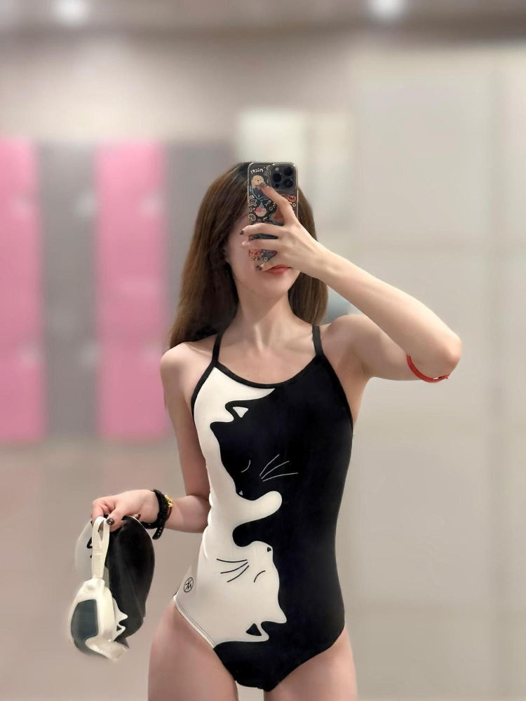 Black White Kitten Print Women - Suits 评论和价格
