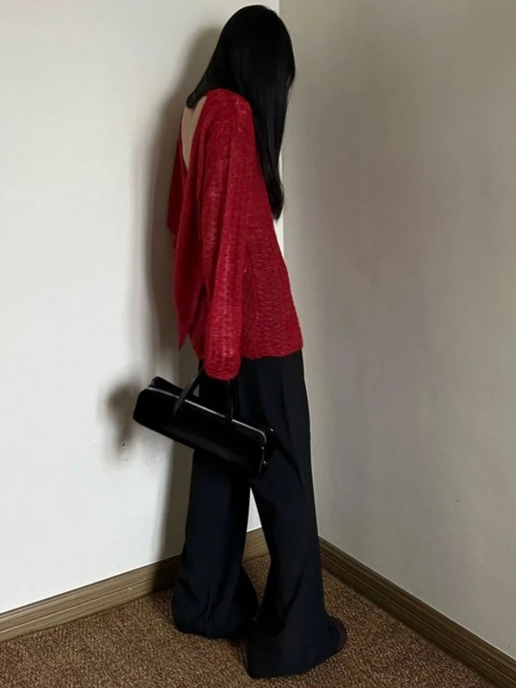 Y2K See-Through Knitted Women' - Shirts 评论和价格